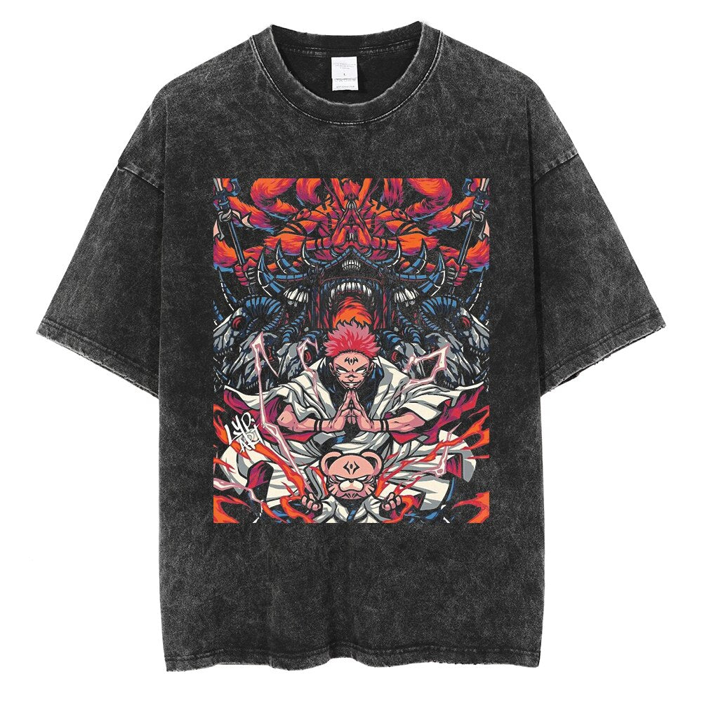 Jujutsu Kaisen Sukuna Ryomen Vintage Oversized Tee