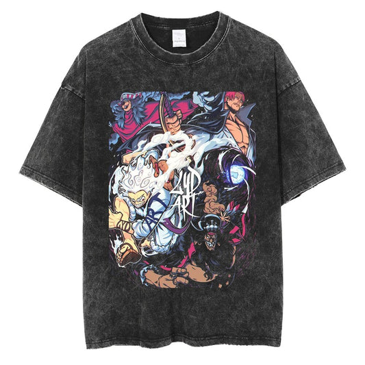 One Piece Pirates Transformations Oversized Vintage Tee