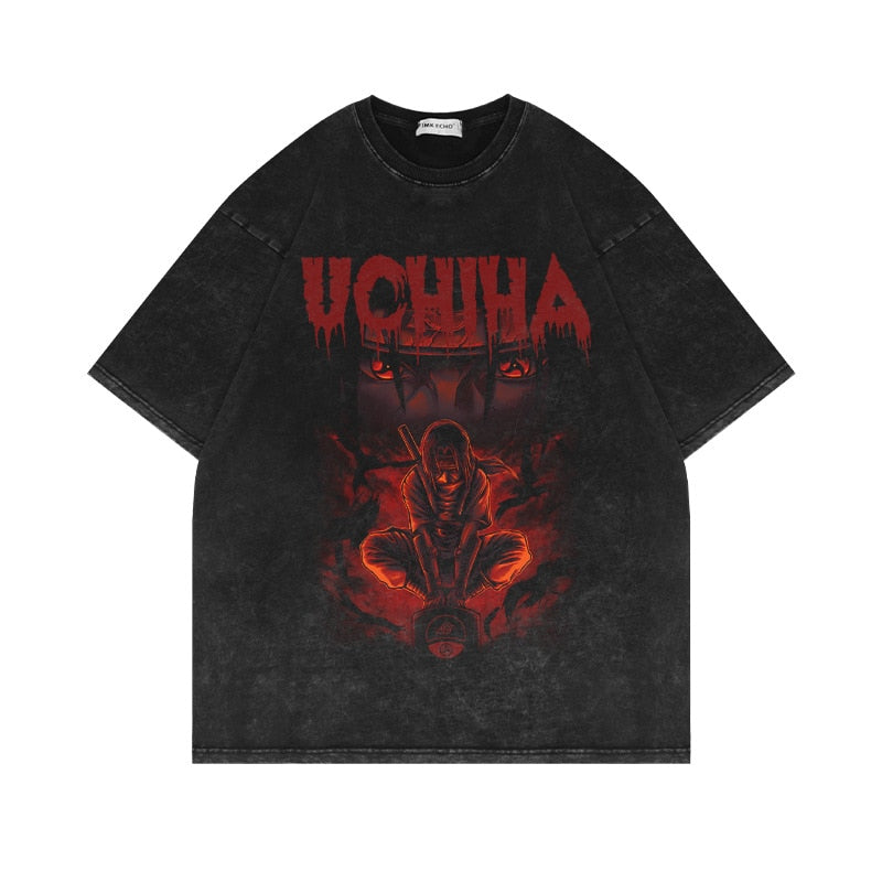 Naruto Itachi Uchiha Oversized Vintage Tee