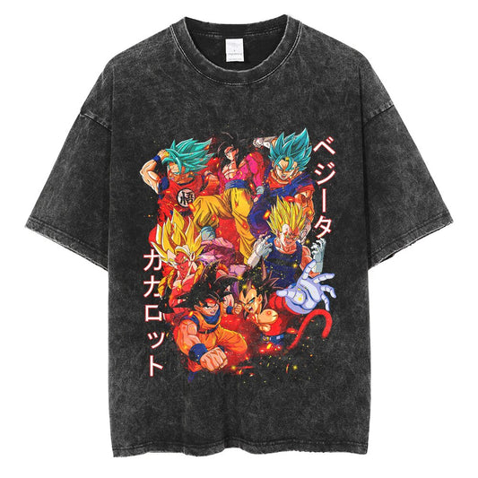 Dragon Ball Every Super Saiyan Transformation Oversized Vintage Tee