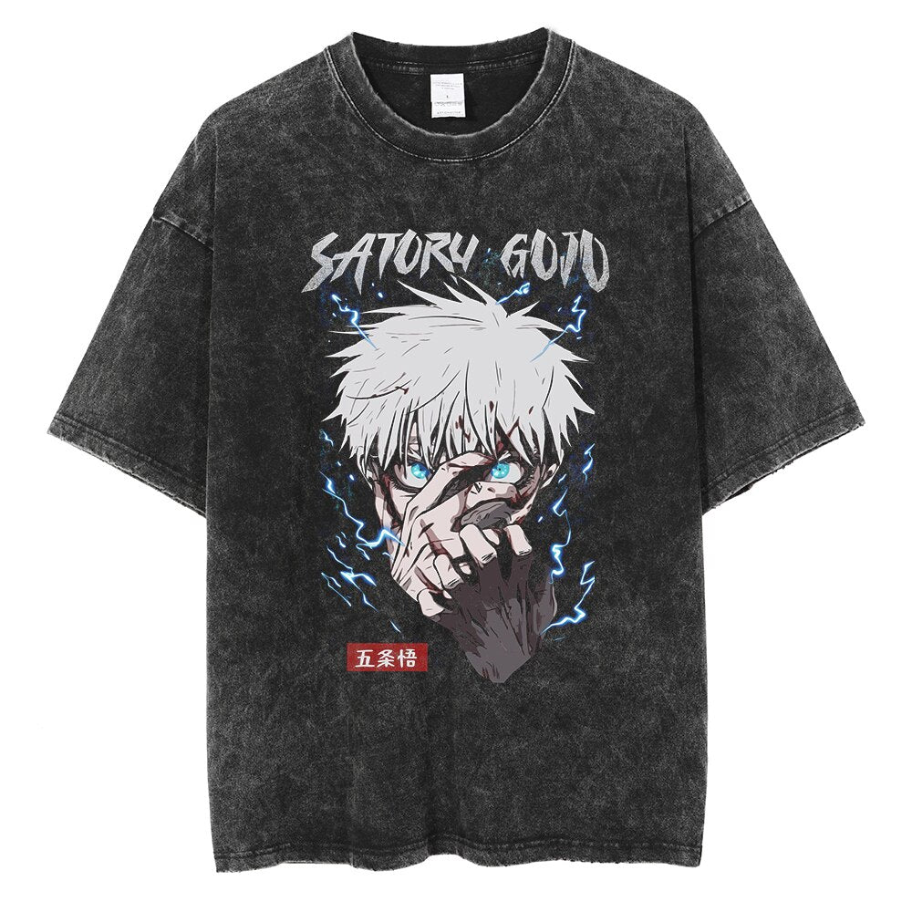 Jujutsu Kaisen Saturo Gojo Eyes Vintage Oversized Tee