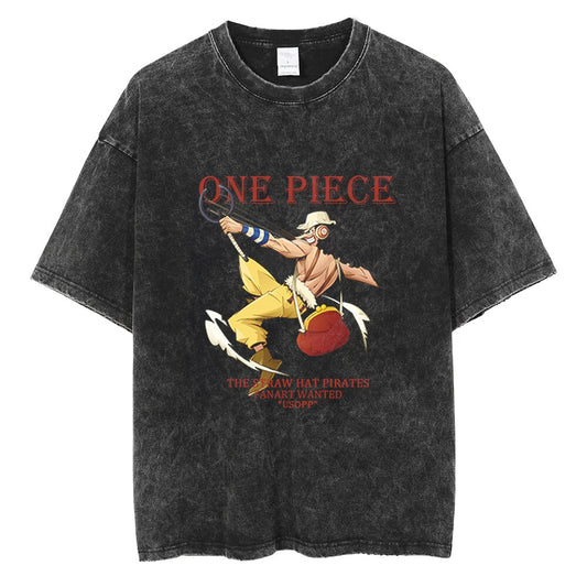 One Piece Usopp Slingshot Oversized Vintage Tee