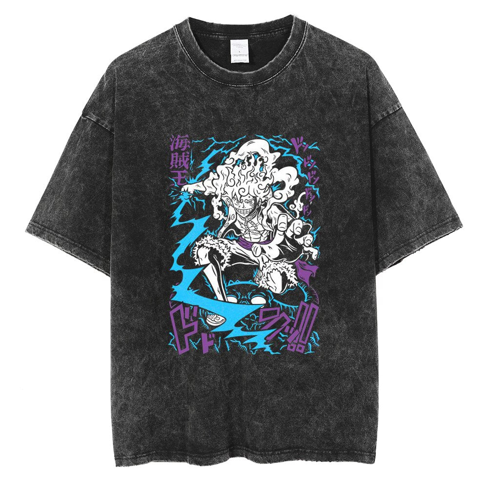 One Piece Luffy Gear 5 Oversized Vintage Tee