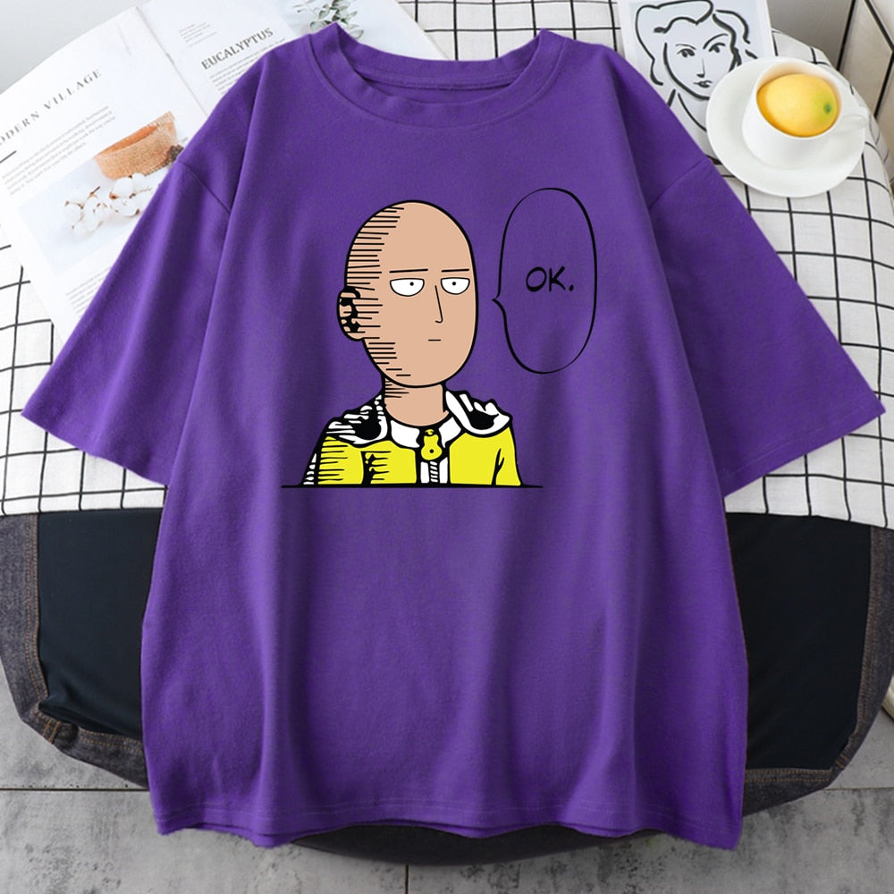 Unisex One Punch Man Saitama "OK." Tee