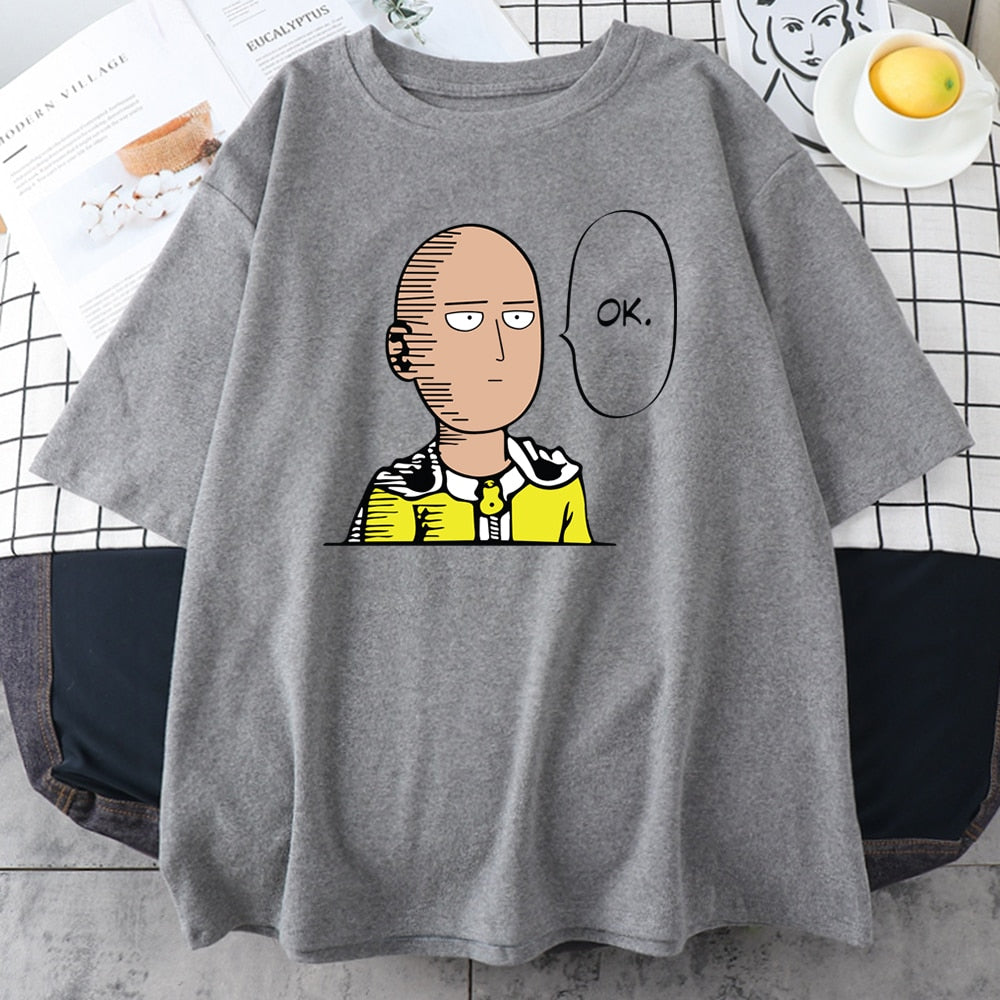 Unisex One Punch Man Saitama "OK." Tee