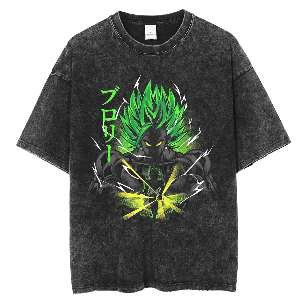 Dragon Ball Broly Super Sayian Oversized Vintage Tee